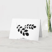 Carte De Remerciements Bordure florale blanche noire (Dos)