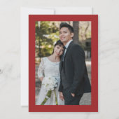 Carte De Remerciements Botanical Chinese Wedding Double Happiness Symbol  (Dos)