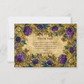Carte De Remerciements Botanical Grape Mardi Gras Masquerade (Devant)