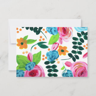Carte De Remerciements Botanical Pop thank you / note card