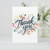 Carte de remerciements botanique Carte de remercie (Debout devant)