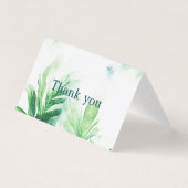 Carte de remerciements botanique de verdure tropic (Front)