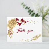 carte de remerciements botanique des fleurs d'or b (Debout devant)