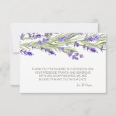 Carte de remerciements botanique des papillons Lav (Dos)