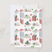 Carte De Remerciements Botanique Livres & Bibliothèque Motif de lecture (Dos)