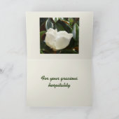 Carte De Remerciements Botanique photographique de Magnolia blanc (Intérieur)