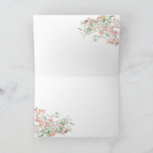 Carte de remerciements botanique rose et vert Boho (Intérieur)