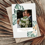 Carte De Remerciements Botanique Tropical Floral Mauve Mariage<br><div class="desc">Ce carte de remerciements à fleurs tropicales au design mariage est doté d'une atmosphère tropicale et est parfait pour votre plage ou mariage extérieur. Customisez avec deux de vos photos préférées de mariage ou de lune de miel et votre message personnalisé. Contactez-moi si vous avez des demandes spéciales.</div>