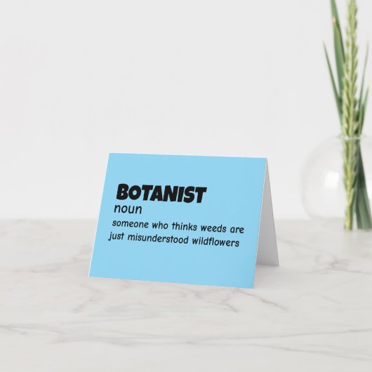 Carte De Remerciements Botany Nerd Funny Définition (Devant)