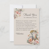 Carte De Remerciements Bottes florales de cowgirl Boho rustique (Devant)