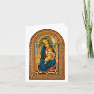 Carte De Remerciements Botticelli (1445-1510) Madonna & Child Enthroned