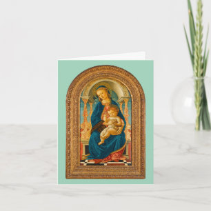 Carte De Remerciements Botticelli (1445-1510) Madonna & Child Enthroned