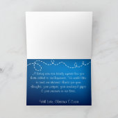 Carte De Remerciements Boucle bleue pliée en papier plié (Intérieur)