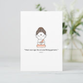 Carte De Remerciements Bouddha Avec Une Citation Sage (Debout devant)