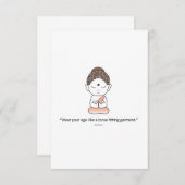 Carte De Remerciements Bouddha Avec Une Citation Sage (Devant / Derrière)