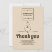 Carte De Remerciements Bougie d'apothecaire classique minimale (Devant)