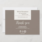 Carte De Remerciements Bougie minimaliste Boho (Devant)