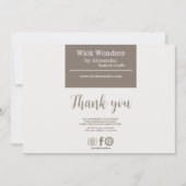 Carte De Remerciements Bougie minimaliste Boho (Devant)