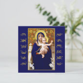CARTE DE REMERCIEMENTS BOUGUEREAU MADONNA DES LILIES 1899 (Debout devant)