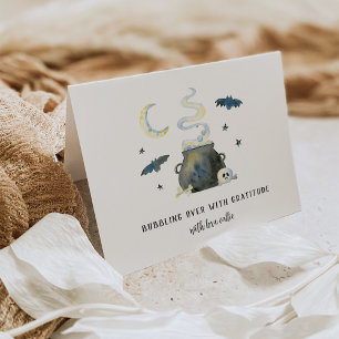 Carte De Remerciements Bouillonnement Avec Gratitude Baby shower Hallowee