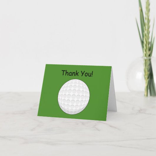 Carte De Remerciements Boule de golf Personnaliser (Devant)