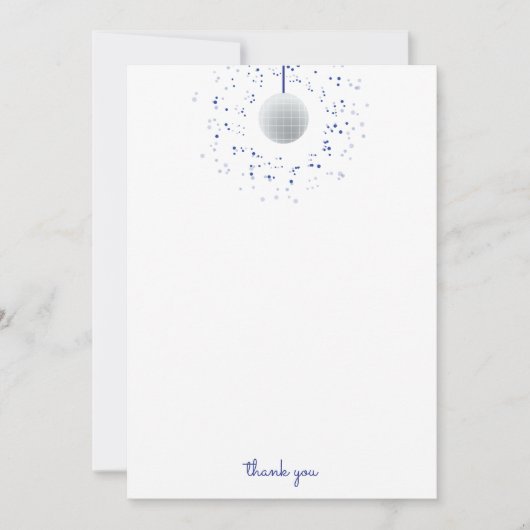 Carte De Remerciements Boule Disco (Devant)