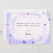 Carte De Remerciements Boule Disco Violet Dans Mon Anniversaire (Dos)