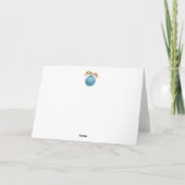 Carte De Remerciements Boules de Noël et Confetti (Dos)