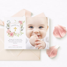 Bountiful Rose Élégant rose floral Baptism photo