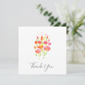 Carte De Remerciements Bouquet Abstrait de fleurs mixtes (Debout devant)