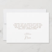 Carte De Remerciements Bouquet bohème blanc et neutre (Dos)