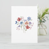 Carte De Remerciements bouquet de fleurs (Debout devant)