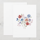 Carte De Remerciements bouquet de fleurs (Devant / Derrière)