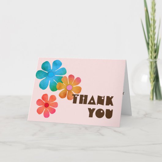 Carte De Remerciements Bouquet de fleurs (Devant)