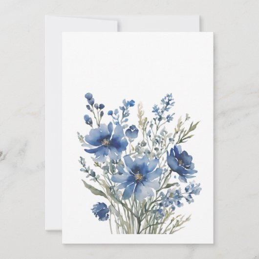 Carte De Remerciements Bouquet de fleurs aquarelle élégant (Devant)