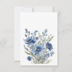Carte De Remerciements Bouquet de fleurs aquarelle élégante