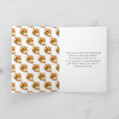 Carte De Remerciements Bouquet de fleurs de citrouille Shower de mariage (Intérieur)