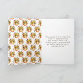 Carte De Remerciements Bouquet de fleurs de citrouille Shower de mariage (Intérieur)