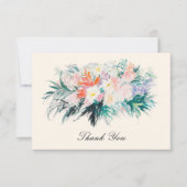 Carte De Remerciements Bouquet de fleurs moderne floral élégant (Devant)