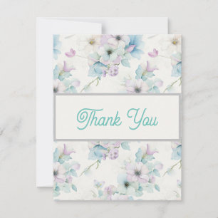 Carte De Remerciements Bouquet de fleurs pastel
