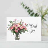 Carte De Remerciements Bouquet de fleurs remerciement bénévole événement (Debout devant)