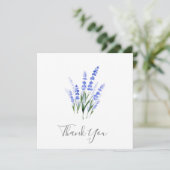 Carte De Remerciements Bouquet de lavande à l'aquarelle (Debout devant)