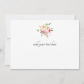 Carte De Remerciements bouquet de remerciement décor piano (Dos)