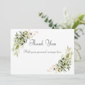 Carte De Remerciements Bouquets de la Branche d'Olivier Mariage (Debout devant)