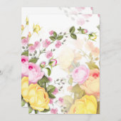 Carte De Remerciements Bouquets de Roses 4 (Devant / Derrière)