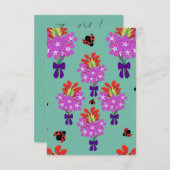 Carte De Remerciements Bouquets-Jade (Devant / Derrière)