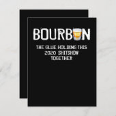 Carte De Remerciements Bourbon La Colle Tenant Ce Shitshow 2020 (Devant / Derrière)