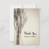 Carte De Remerciements Bouteille d'orge séchée Campagne Mariage agricole  (Devant)