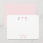 Carte De Remerciements Bouteille pour bébé et hochet de la crèche apparte (Devant / Derrière)