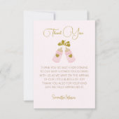 Carte De Remerciements Bouteilles Pink Baby shower fille (Devant)